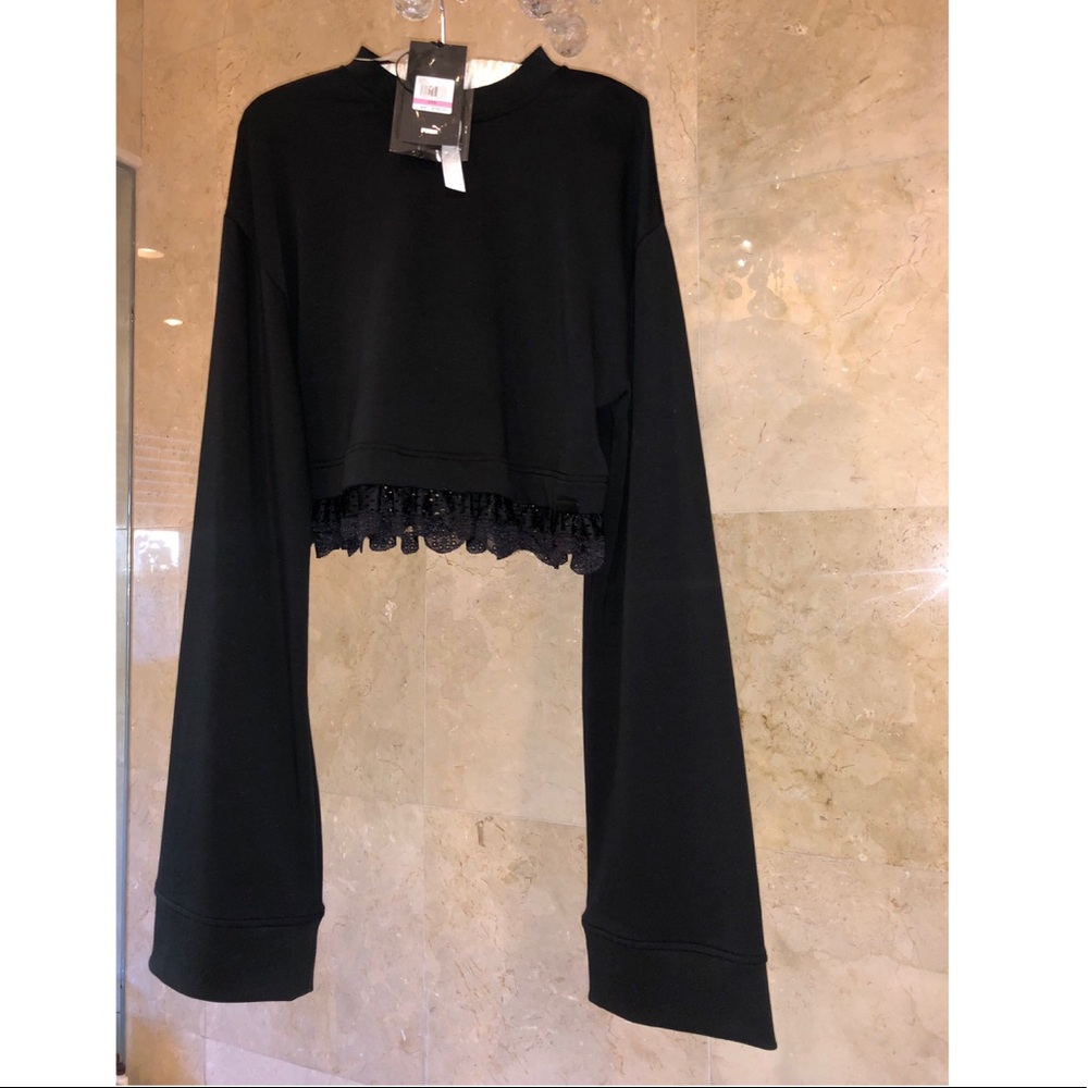 PUMA BY RIHANNA CROPPED LONG SLEEVE SWEATSHIRT. 💯 - Picture 3 of 7